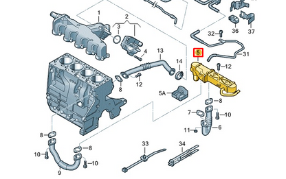new audi a3 8p egr cooler 03l131512dq original