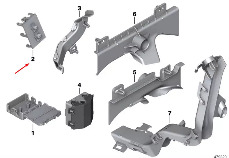 NEW BMW 1 F20 PLUG IN CONNECTION BRACKET 61135A11687 5A11687 2011 ORIGINAL