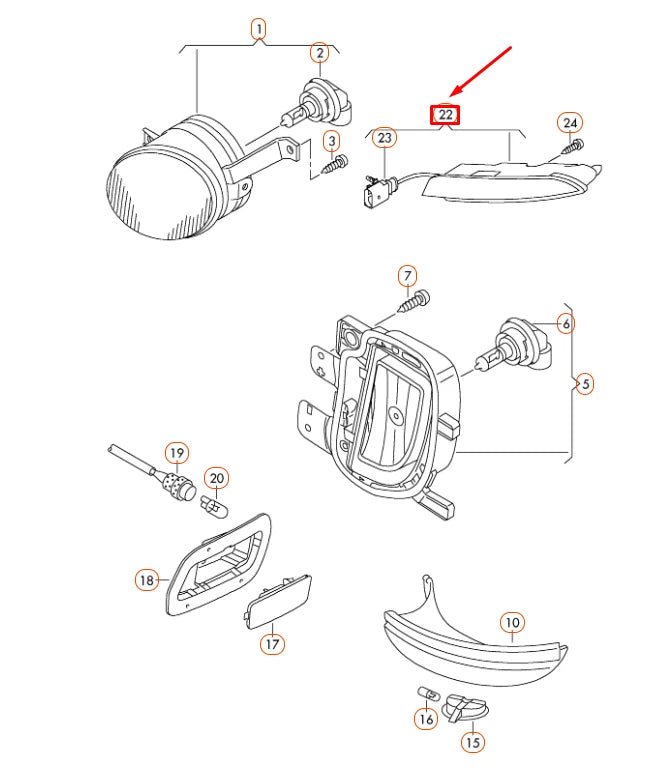 NEW VOLKSWAGEN GOLF MK6 FRONT LEFT LED DAY LIGHT 5K0941055B ORIGINAL