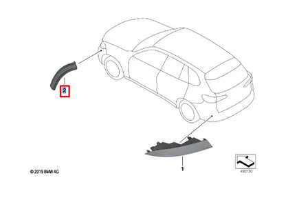 NEW BMW X5 G05 FRONT BUMPER RELECTOR 63147437080 ORIGINAL