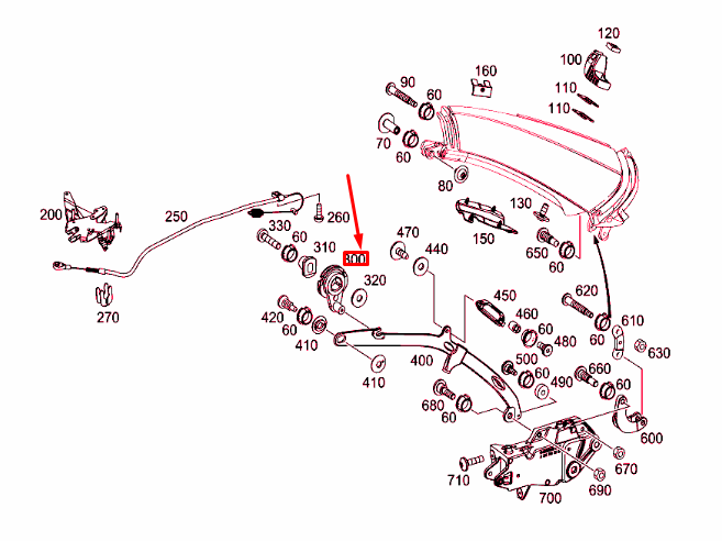 NEW MERCEDES-BENZ SLK R172 HARDTOP LOCK A1727900163 ORIGINAL