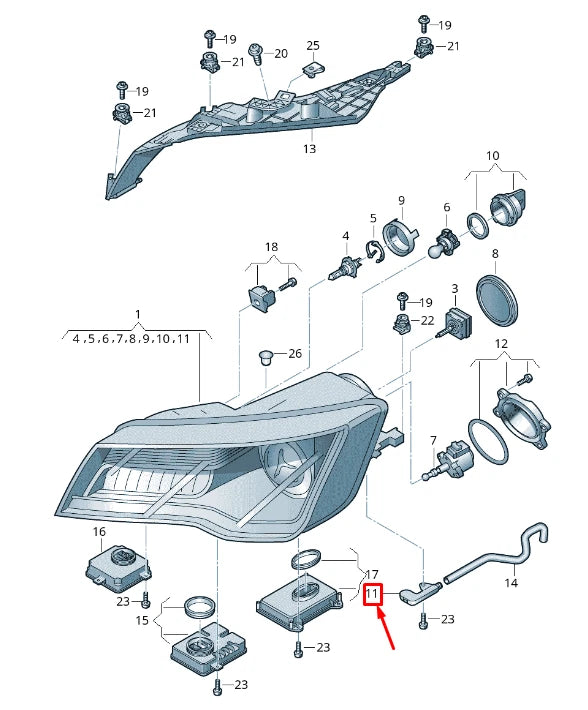 NEW AUDI A7 SPORTBACK 4G LEFT HEADLIGHT BREATHER LINE ADAPTER 4G8941109