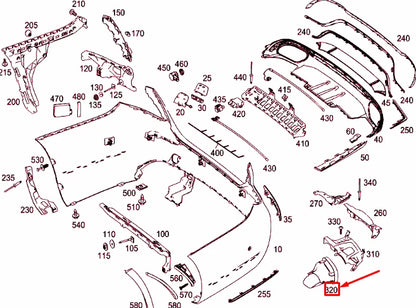 NEW MERCEDES-BENZ E W213 LEFT TAIL PIPE COVER A2134903301