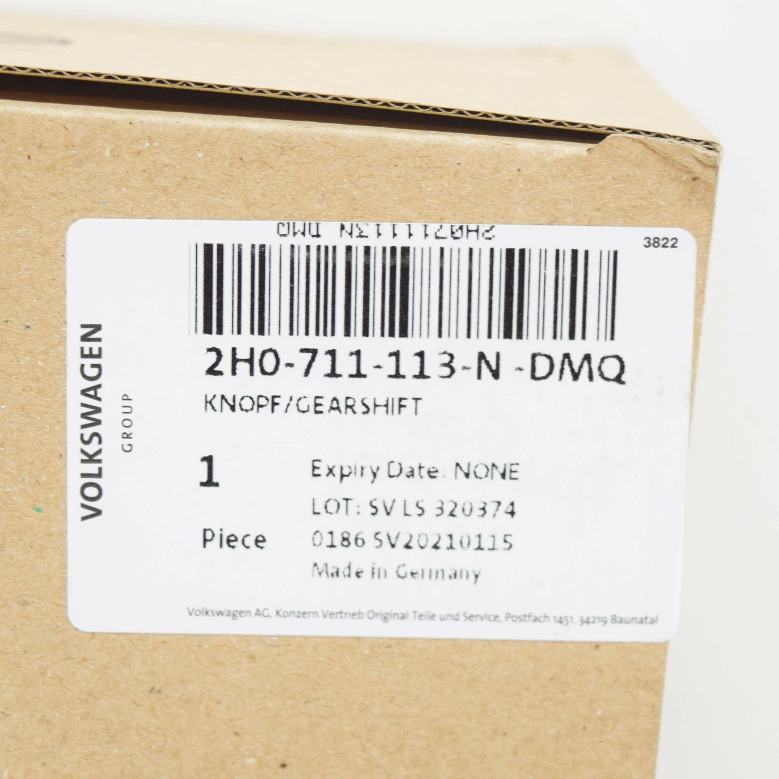 NEW VOLKSWAGEN AMAROK GEAR SHIFT KNOB WITH BOOT 2H0711113NDMQ