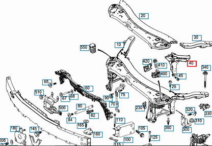 NEW MERCEDES-BENZ E W213 FRONT RADIATOR RIGHT SUPPORT A2536210700