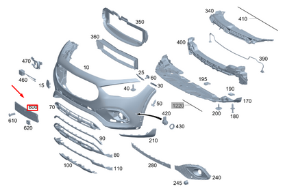new mercedes-benz gla h247 front number holder a2478802307 original
