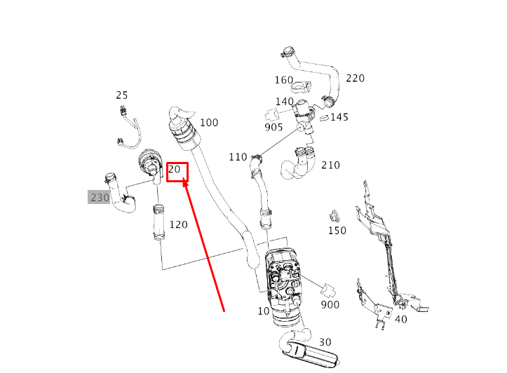 new mercedes-benz s w222 circulation pump lhd a2228350264 original