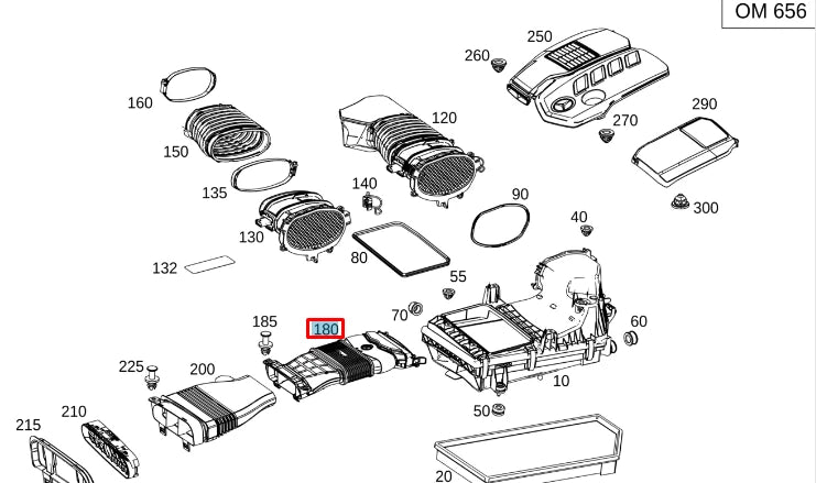 NEW MERCEDES-BENZ GLS X167 AIR INTAKE TUBE A6560941400 ORIGINAL