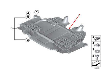 new mini cooper r56 engine undertray shield cover 51757330566 7330566 original