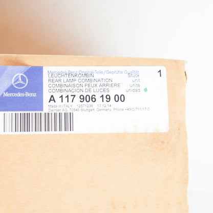 NEW MERCEDES-BENZ CLA COUPE C117 REAR LEFT TAILLIGHT A1179061900 ORIGINAL