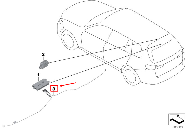 new bmw x5 g05 aerial probe 65206839356 original