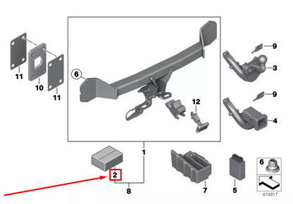 NEW BMW X3 F25 TRAILER HITCH WIRING HARNESS 2287406 82112287406 ORIGINAL