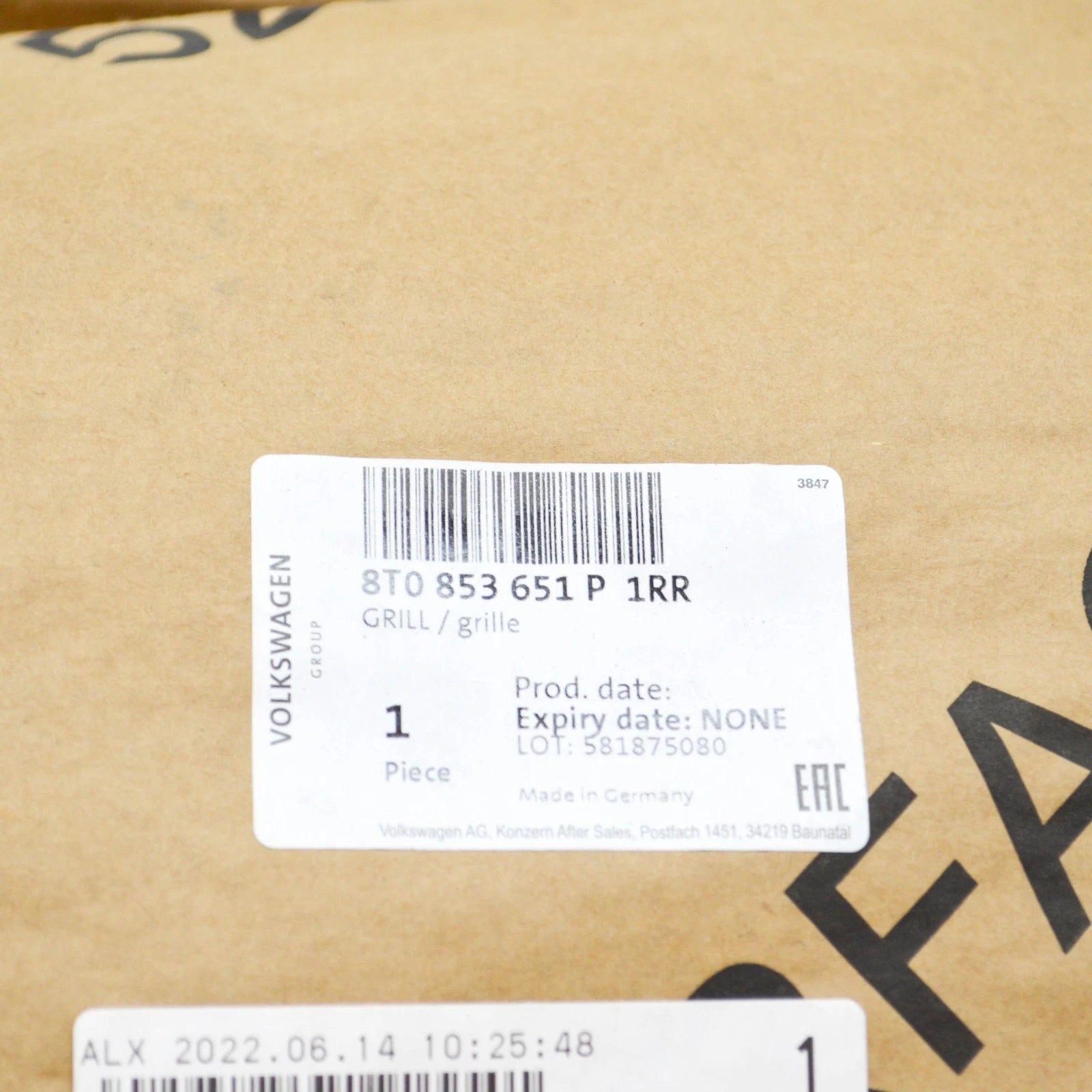 NEW AUDI A5 S5 FRONT BUMPER RADIATOR GRILLE PLATINUM GREY 8T0853651P 1RR