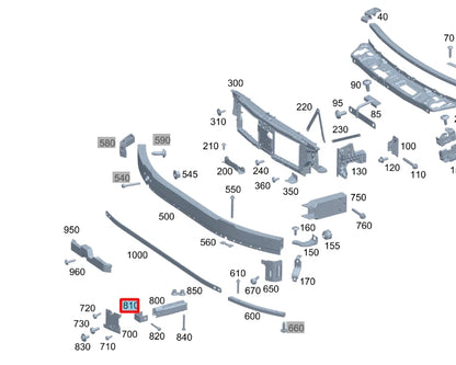 NEW MERCEDES-BENZ C W206 FRONT END ASSEMBLY BRACKET A2066201801 2021 21249198