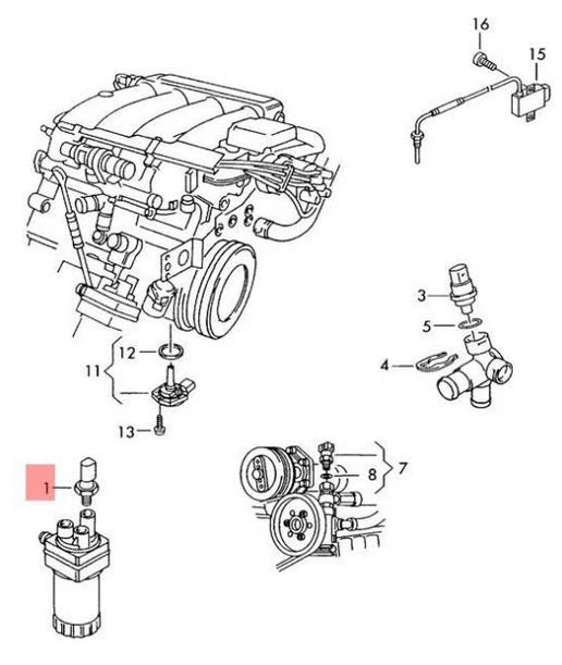 NEW VOLKSWAGEN EOS OIL PRESSURE SWITCH SENSOR 06A919081J 2.0TFSI ORIGINAL