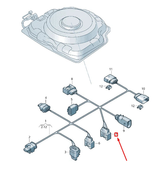 NEW VW TOUAREG 7P MK2 PUMP FLAT CONTACT HOUSING 5 PIN 3C0973715