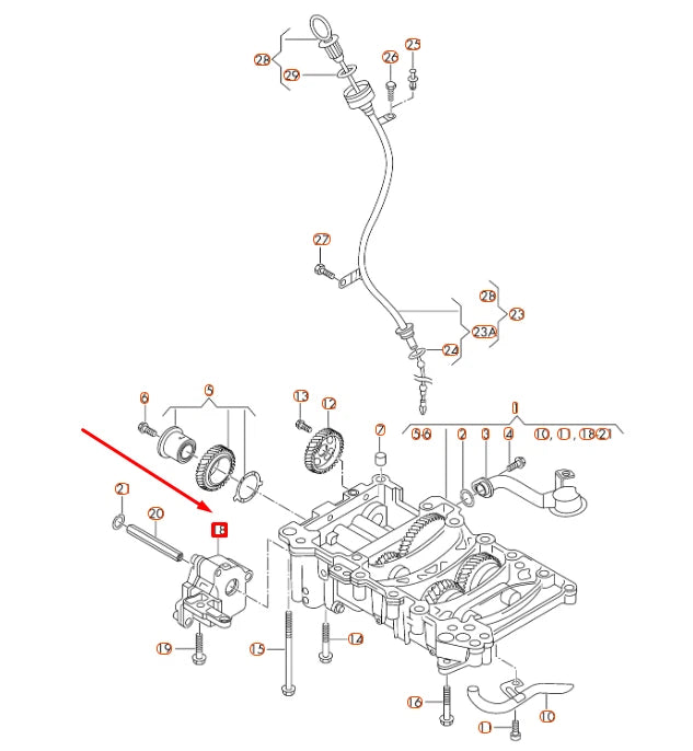NEW AUDI Q3 8U ENGINE OIL PUMP 03L115105F ORIGINAL
