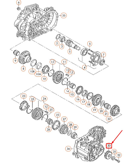 NEW AUDI A1 8X 5-SPEED GEAR 02A311361Q ORIGINAL