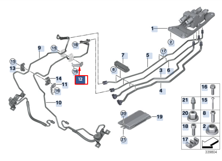 new bmw x6 f16 m f86 rear motor line bracket 37106859272 6859272 original