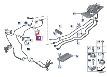 new bmw x6 f16 m f86 rear motor line bracket 37106859272 6859272 original
