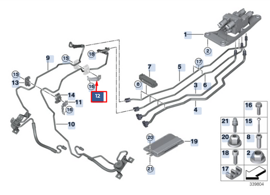 new bmw x6 f16 m f86 rear motor line bracket 37106859272 6859272 original