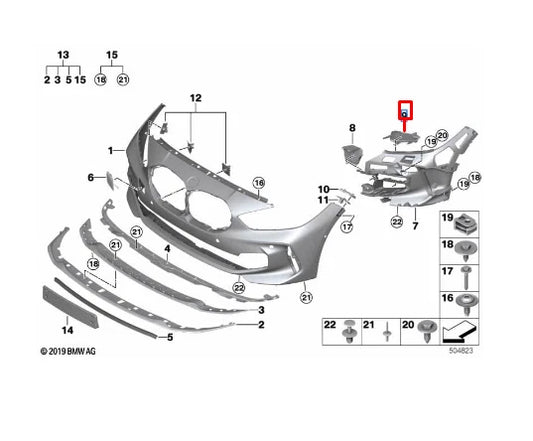 NEW BMW 1 F40 M EXTERIOR RADIATOR COVER TRIM 51748075621 ORIGINAL