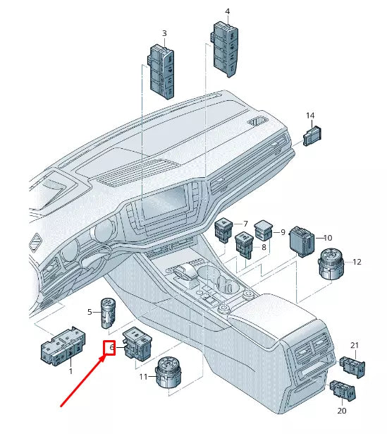 NEW VW TOUAREG CR ELECTROMECHANICAL PARKING BRAKE SWITCH 762927225ICX