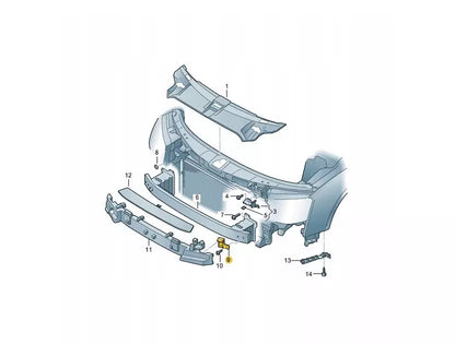 NEW AUDI A8 4H D4 FRONT LEFT BUMPER IMPACT ABSORBER BRACKET 4H0807135C ORIGINAL