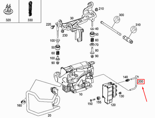 new mercedes-benz c coupe c205 compressed air line a2053270000 original