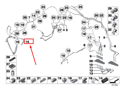 NEW BMW 7 F01, F02 FRONT BRAKE PIPE 6775261 34326775261 ORIGINAL