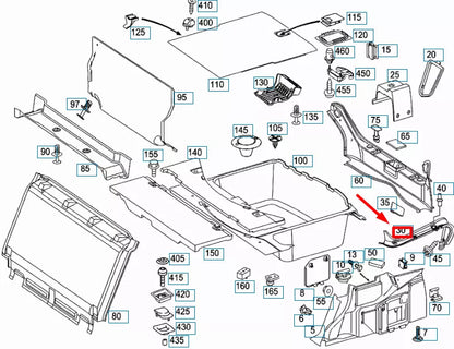 NEW MERCEDES-BENZ E W211 INTERIOR REAR LEFT UPPER TRIM A2116930133