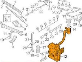 NEW VOLKSWAGEN BEETLE A5 WINDSCREEN WASHER RESERVOIR TANK 5C6955453S ORIGINAL