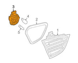 NEW BMW 3 E90 REAR LEFT TAILLIGHT BULB HOLDER 63217211211 7211211 ORIGINAL