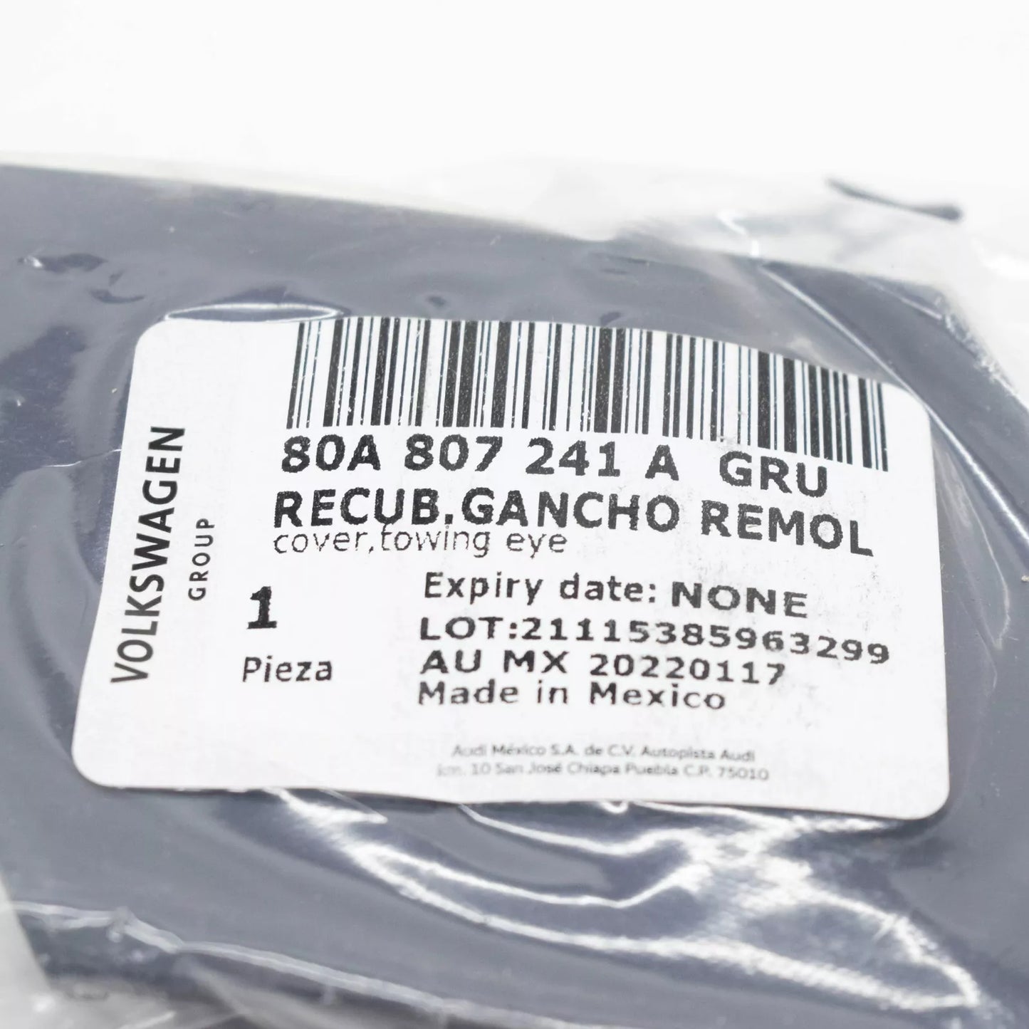 NEW AUDI Q5 SQ5 80A FRONT BUMPER TOW HOOK EYE CAP COVER 80A807241AGRU