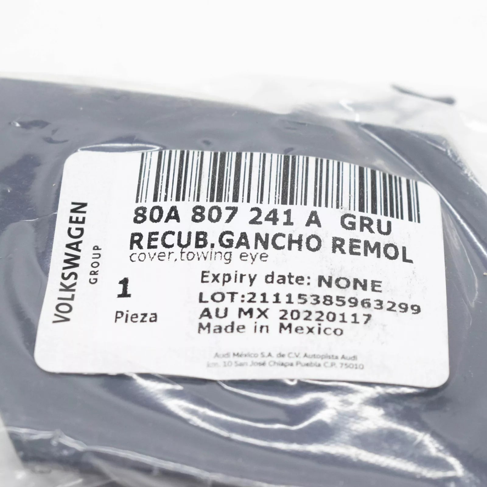 NEW AUDI Q5 SQ5 80A FRONT BUMPER TOW HOOK EYE CAP COVER 80A807241AGRU