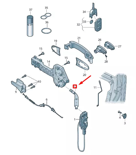 NEW VOLKSWAGEN CRAFTER 2F MK1 FRONT LEFT DOOR LOCKING DOOR 2E0837177A