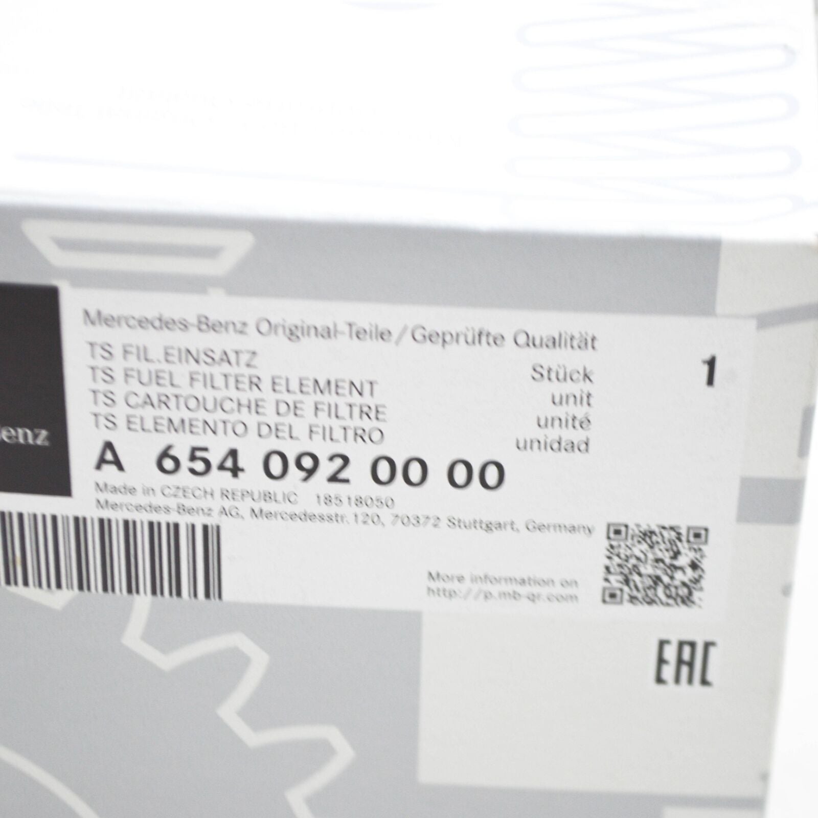 NEW MERCEDES-BENZ S W222 FUEL FILTER ELEMENT PARTS KIT A6540920000 ORIGINAL