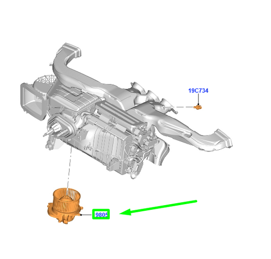 new ford mustang mk6 heater blower fan motor assy rhd 2182583 original