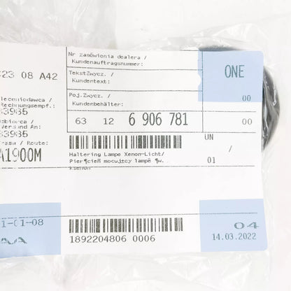 NEW BMW E39 E53 SEDAN SUPPORTING RING F XENON LIGHT BULB 6906781 63126906781