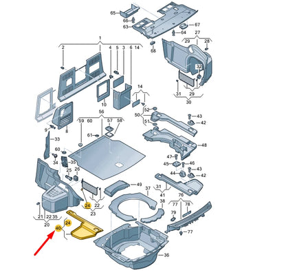 NEW AUDI A8 D4 LUGGAGE COMPARTMENT LEFT TRIM 4H0863887L9X7 ORIGINAL