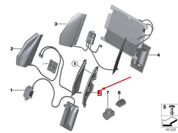 new bmw 1 f20 front left seat supporting plate 52107273671 7273671 original