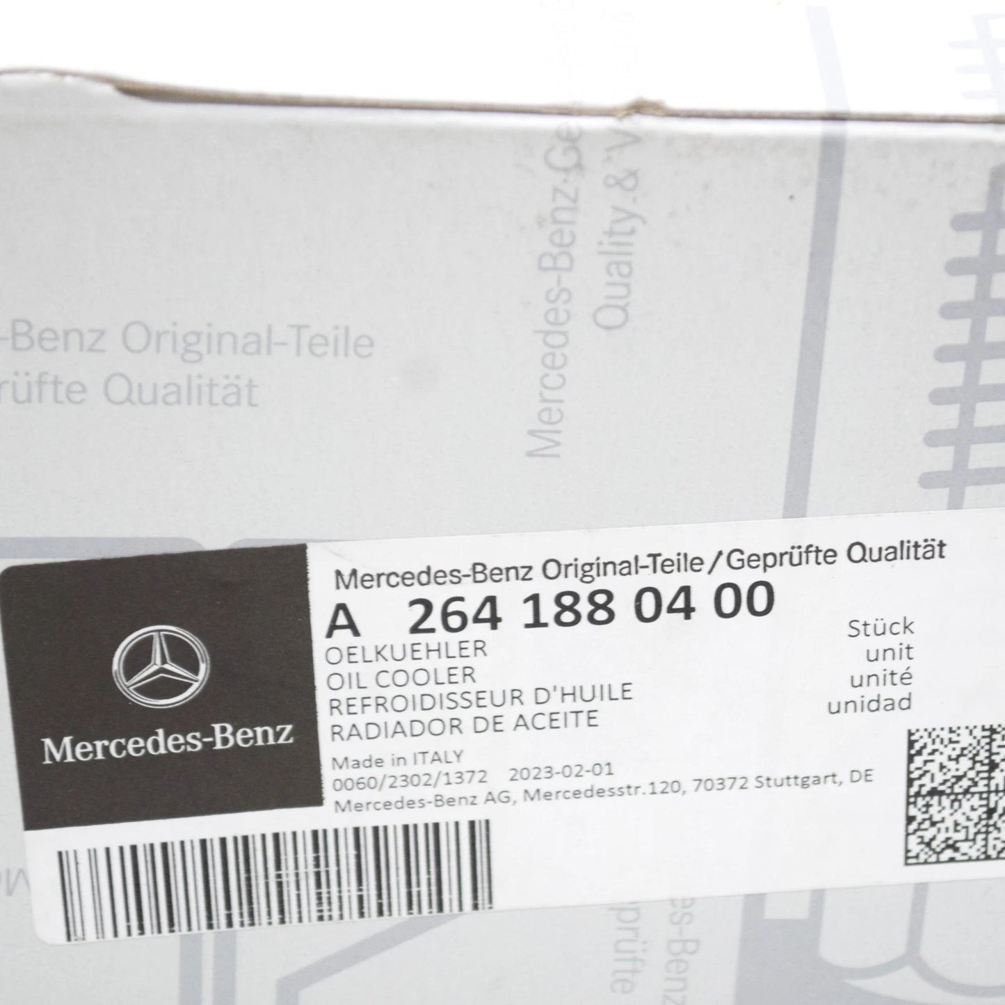 NEW MERCEDES-BENZ C W205 OIL COOLER A2641880400 ORIGINAL