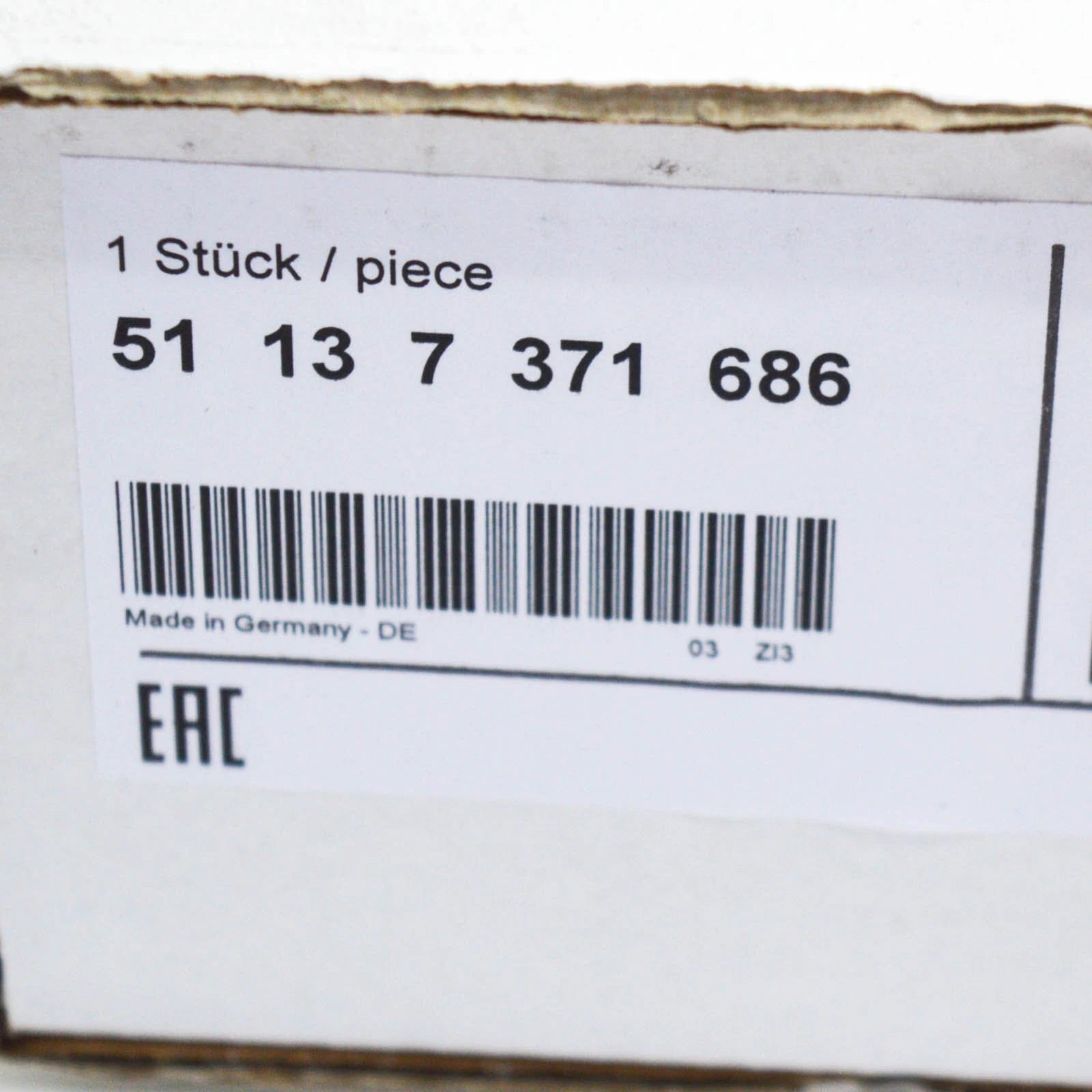 NEW BMW 1 F20 FRONT BUMPER RIGHT UPPER GRILLE 51137371686 7371686 2015 ORIGINAL