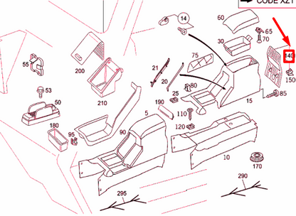 NEW MERCEDES-BENZ G W463 REAR ODDMENTS TRAY COVER A46368010089116 ORIGINAL