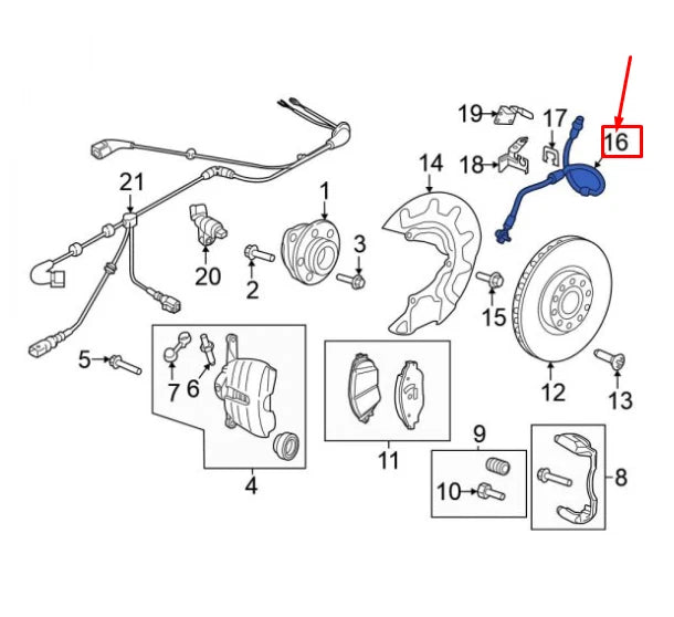 NEW VW ARTEON 3H FRONT BRAKE HYDRAULIC HOSE 5WA611701 ORIGINAL