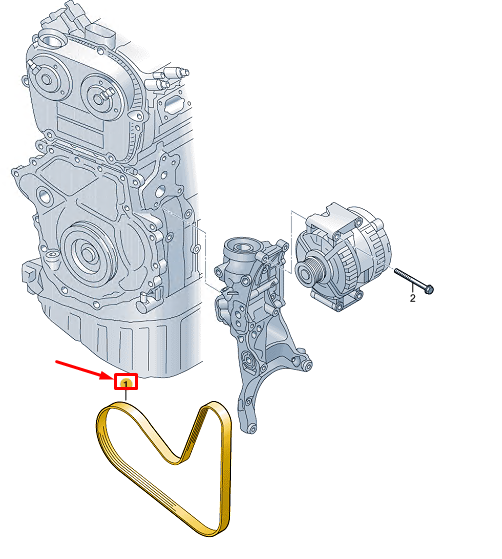 new audi a3 sportback 8y engine poly-v-belt 06q903137b original