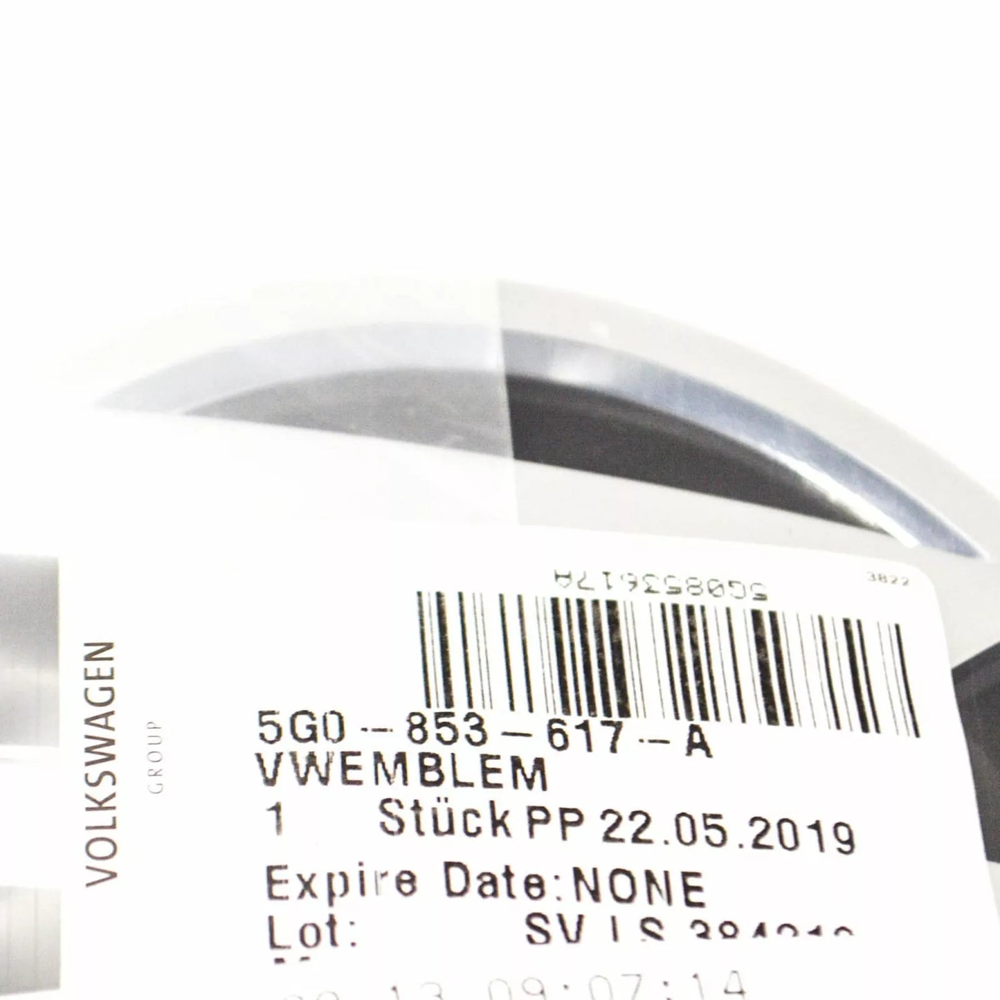 NEW VOLKSWAGEN GOLF MK7 TRUNK LID BADGE EMBLEM 5G0853617A 2015 ORIGINAL