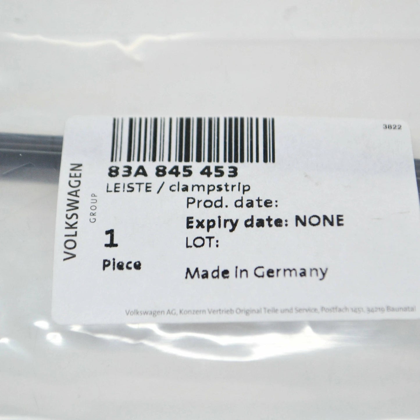 NEW AUDI Q3 F3 RSQ3 FRONT WINDSHIELD LEFT VERTICAL TRIM 83A845453 ORIGINAL